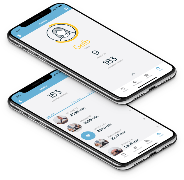 Mommymove Fitness App - Profile and History
